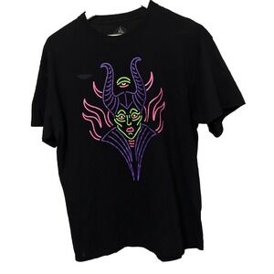 Disney Parks Men's Large Maleficent Neon Short Sleeves T-Shirt Sleeping Beauty